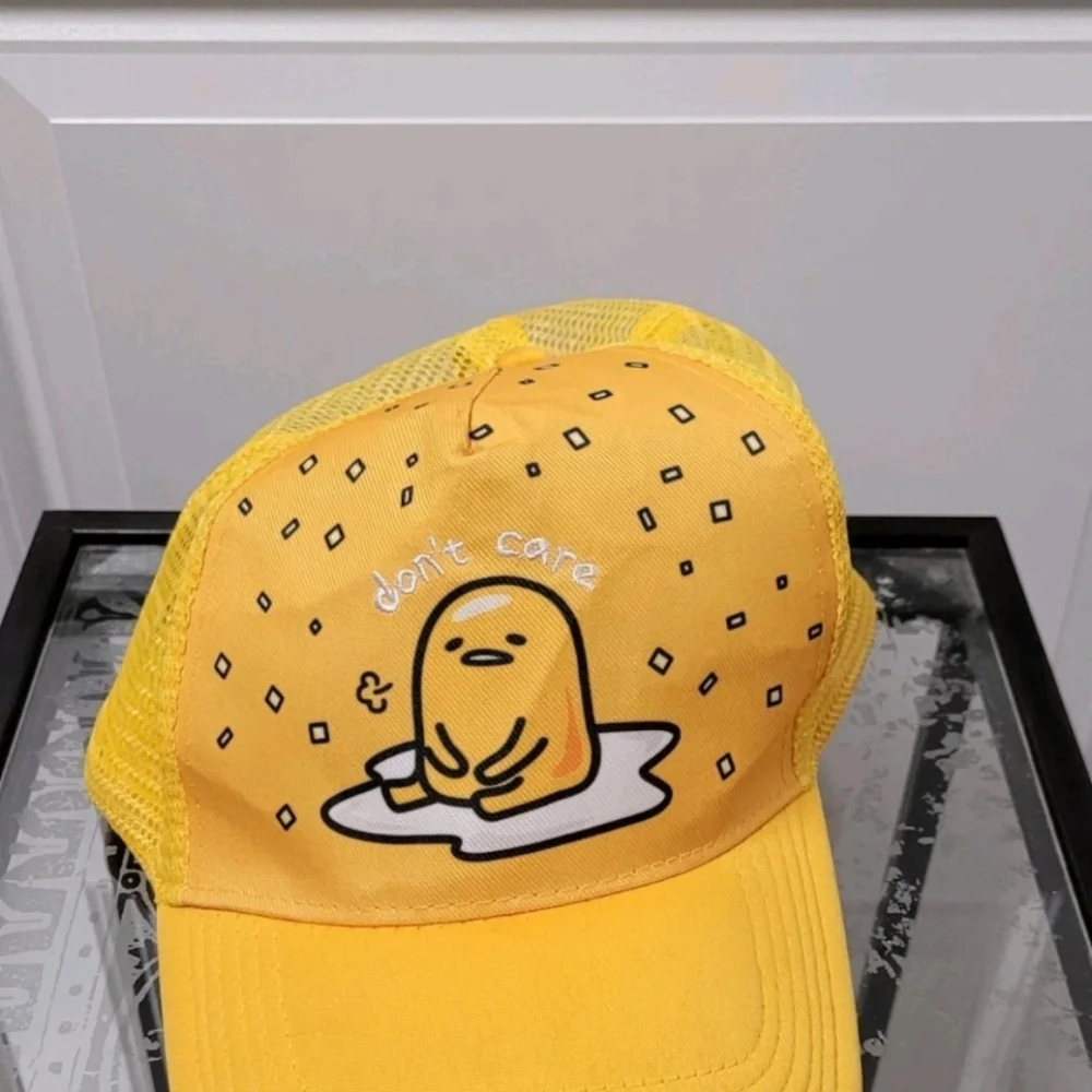 Gudetama Lazy Egg Hat Cap Snapback Sanrio Dont Care Adjustable